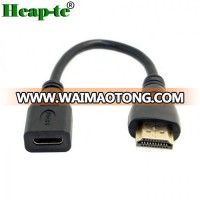 10CM Up  Down  Right Left Angle HDMI 1.4 A type Male to Female Extension adapter cable