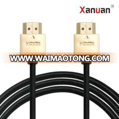 XANUAN Slim hdmi cable metal shell 32 34 36wag copper high quality hdmi cable for HD TV to Blu-Ray/DVD Player Xbox Play Station