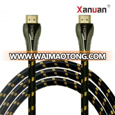 XANUAN LED metal shell nylon mesh braid 1.8m 4k 60Hz hdmi cable with Audio Ethernet for Waimaotong