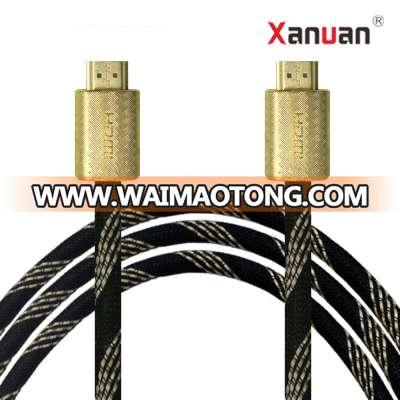 XANUAN 28AWG zinc alloy metal HDMI Cord with nylon braid 1.8M 4K 60Hz HDMI 2.0 Cable with Ethernet Audio Return