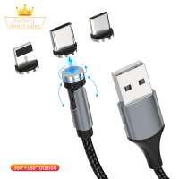 540 Degree Magnet Phone Data Charger Rotate Magnetic Cable